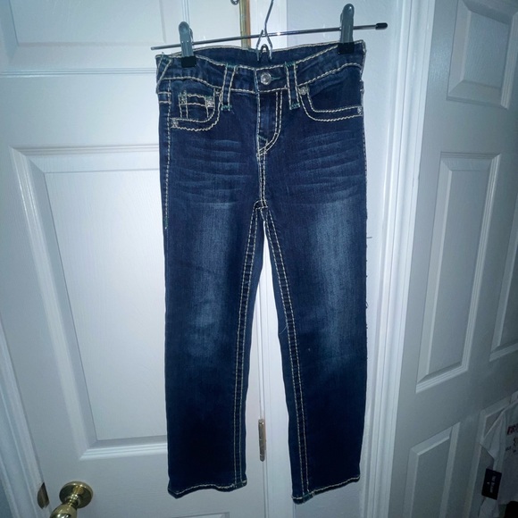 True Religion Kids Navy Jeans with Contrast Stitching - Picture 1 of 3